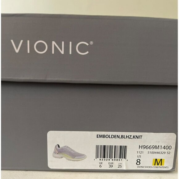 Vionic Embolden Knit Sneakers Contoured Support Breathable Cushioned Sz 8 NEW - Picture 6 of 6